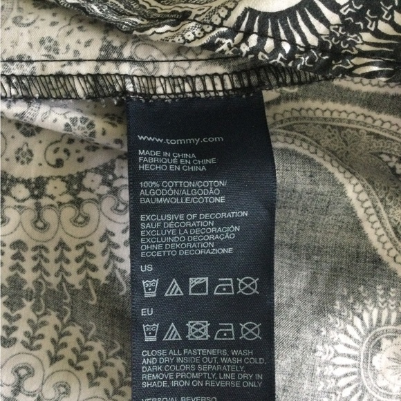 Tommy Hilfiger Paisley Button-Up Shirt, Size M - Picture 6 of 7